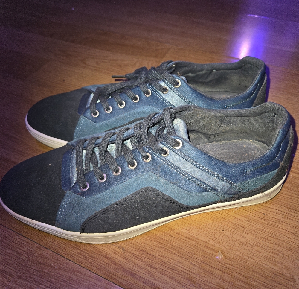 Zara Navy and Black Low-Top Men's Sneakers